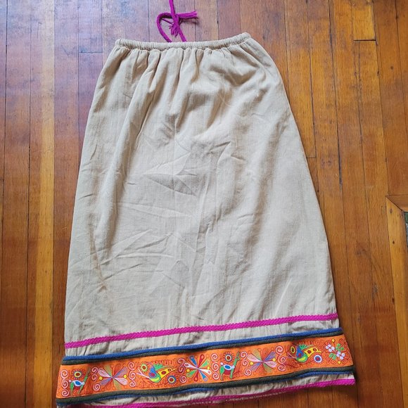 Embroidered A-Line Skirt, sz Small-Medium - Picture 3 of 7